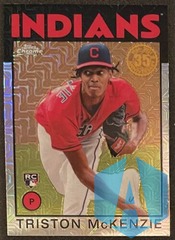 2021 Topps Chrome Triston McKenzie Silver Mojo RC #86BC-63